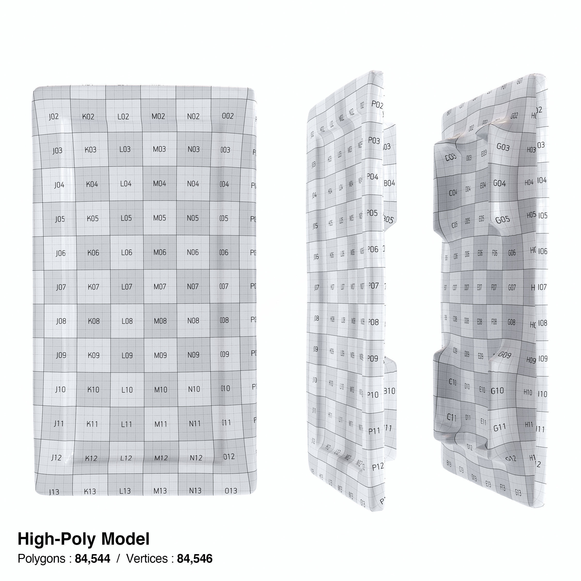 Japanese Tableware Set 7 Low-poly 3D model_19