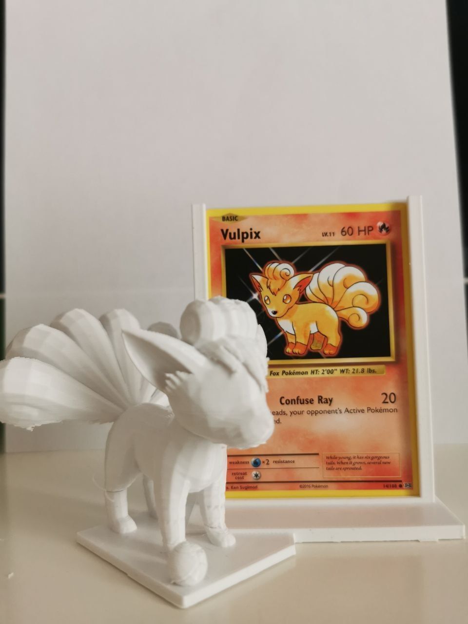Vulpix Pokemon TCG frame for card 3D print model_4