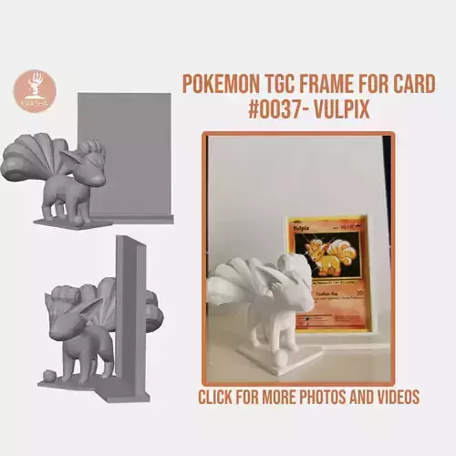 Vulpix Pokemon TCG frame for card 3D print model Vulpix Pokemon TCG frame for card 3D print model