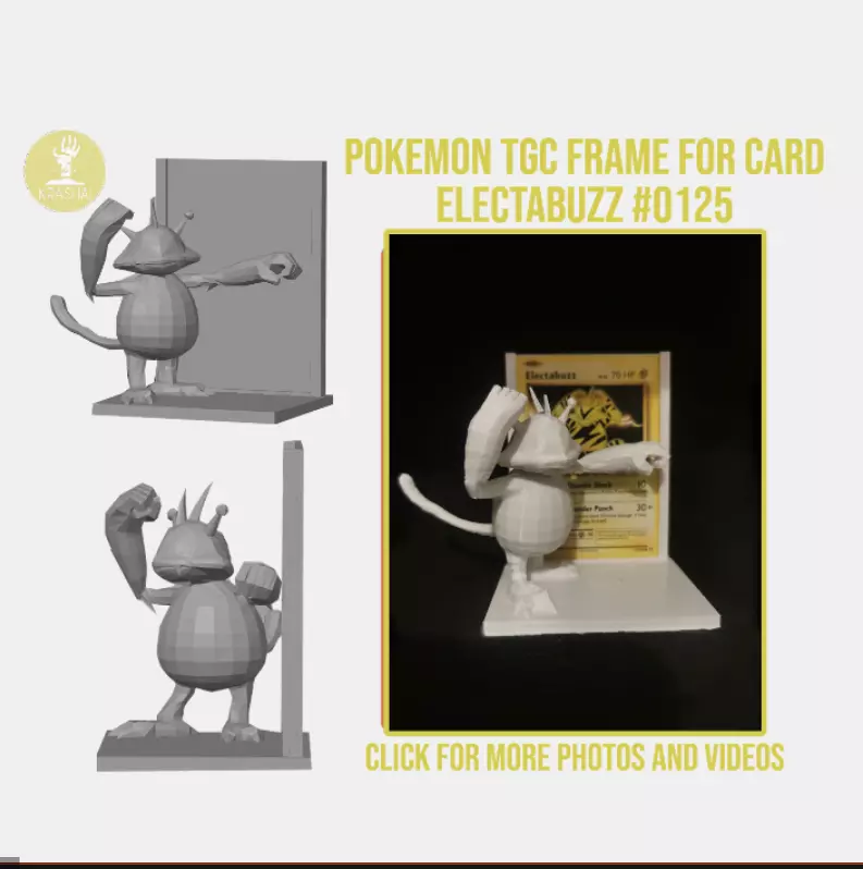 Electabuzz Pokemon TCG frame for card 3D print model_0
