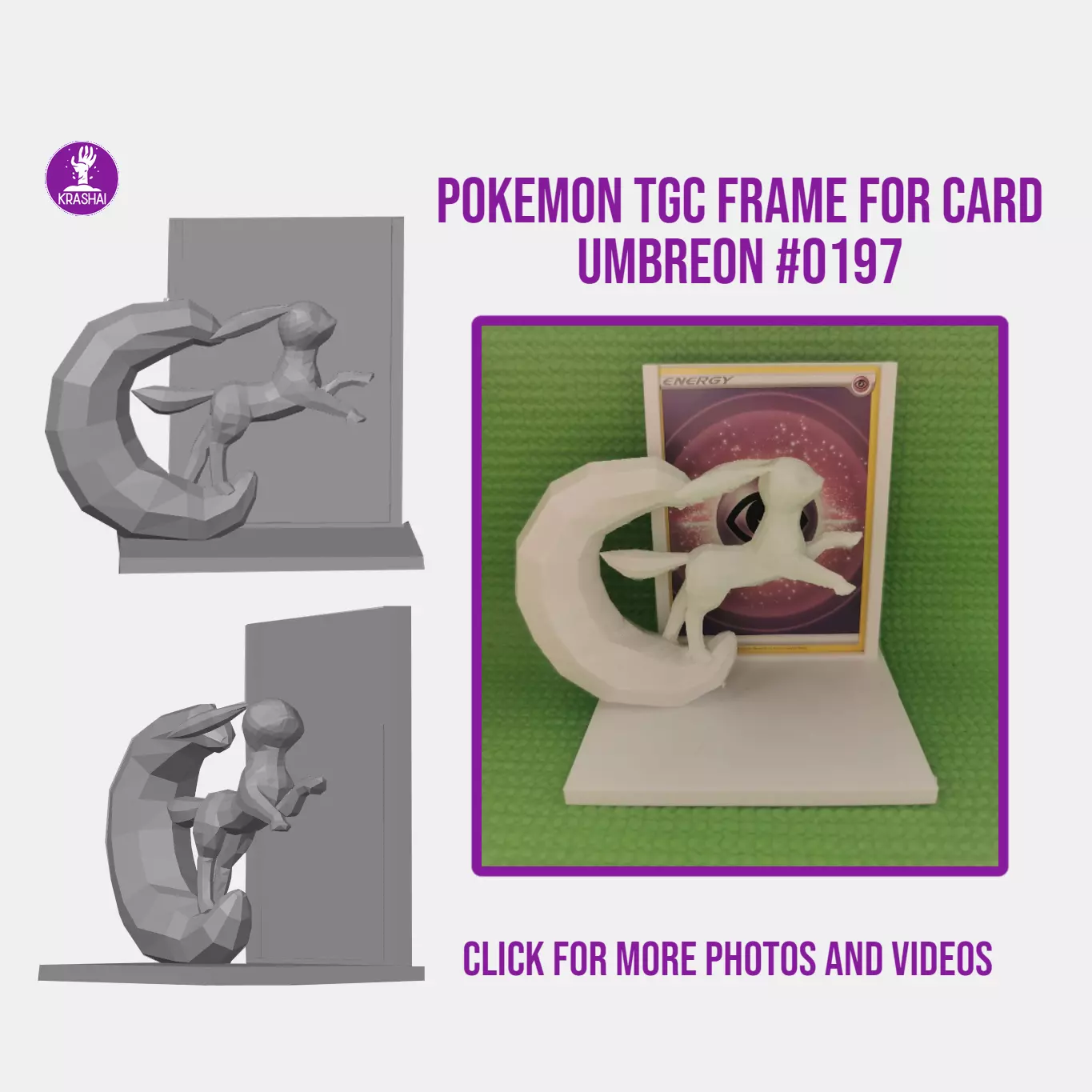 Umbreon Pokemon TCG frame for card 3D print model_0