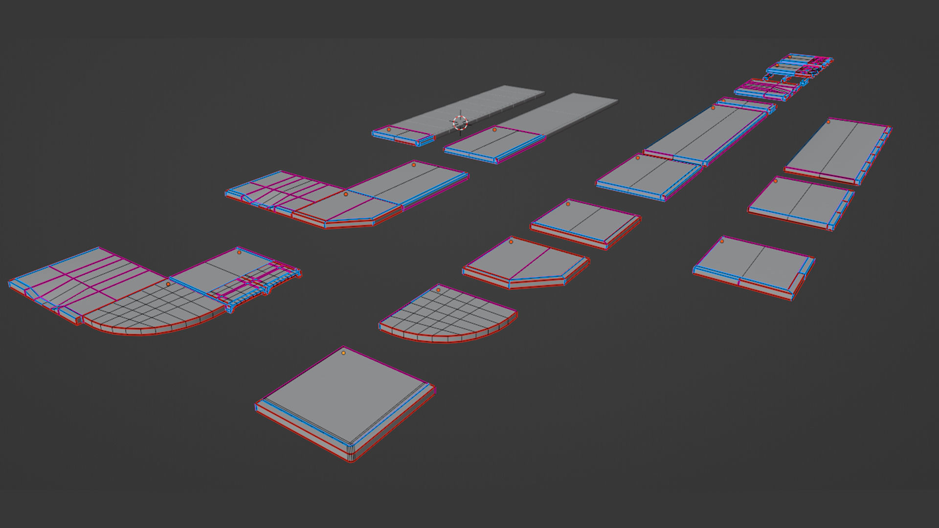 3D model Modular Sidewalks Setbuild Pack VR / AR / low-poly | CGTrader