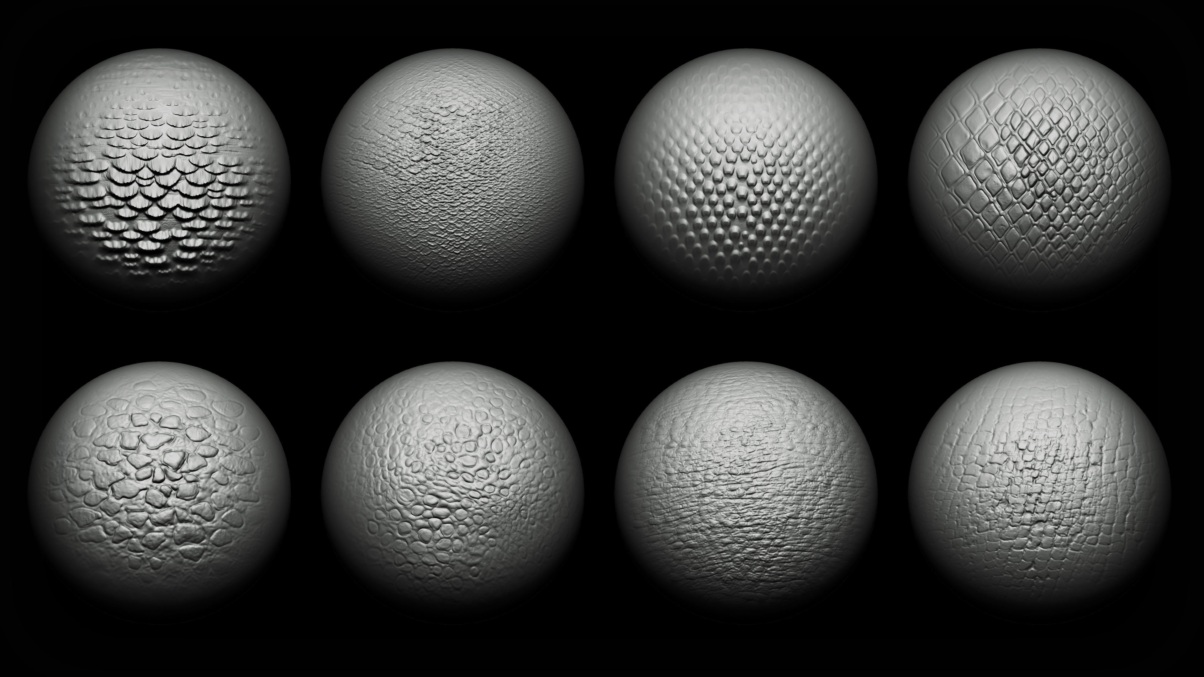40 Dragons and Reptiles Skins Brush  Alphas Texture_5
