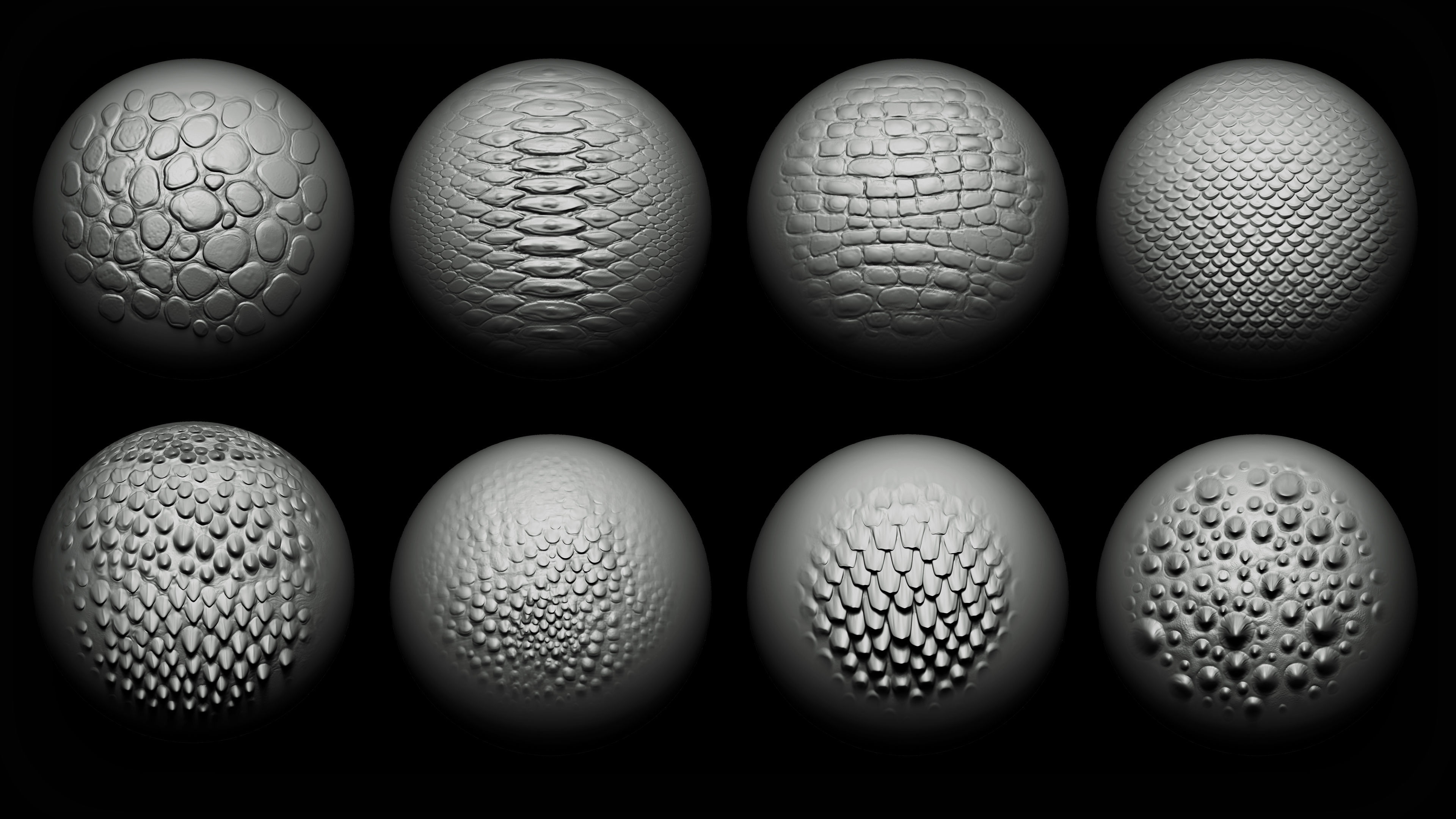 40 Dragons and Reptiles Skins Brush  Alphas Texture_4