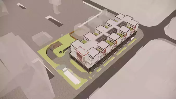 pixel box- The office building  3D model