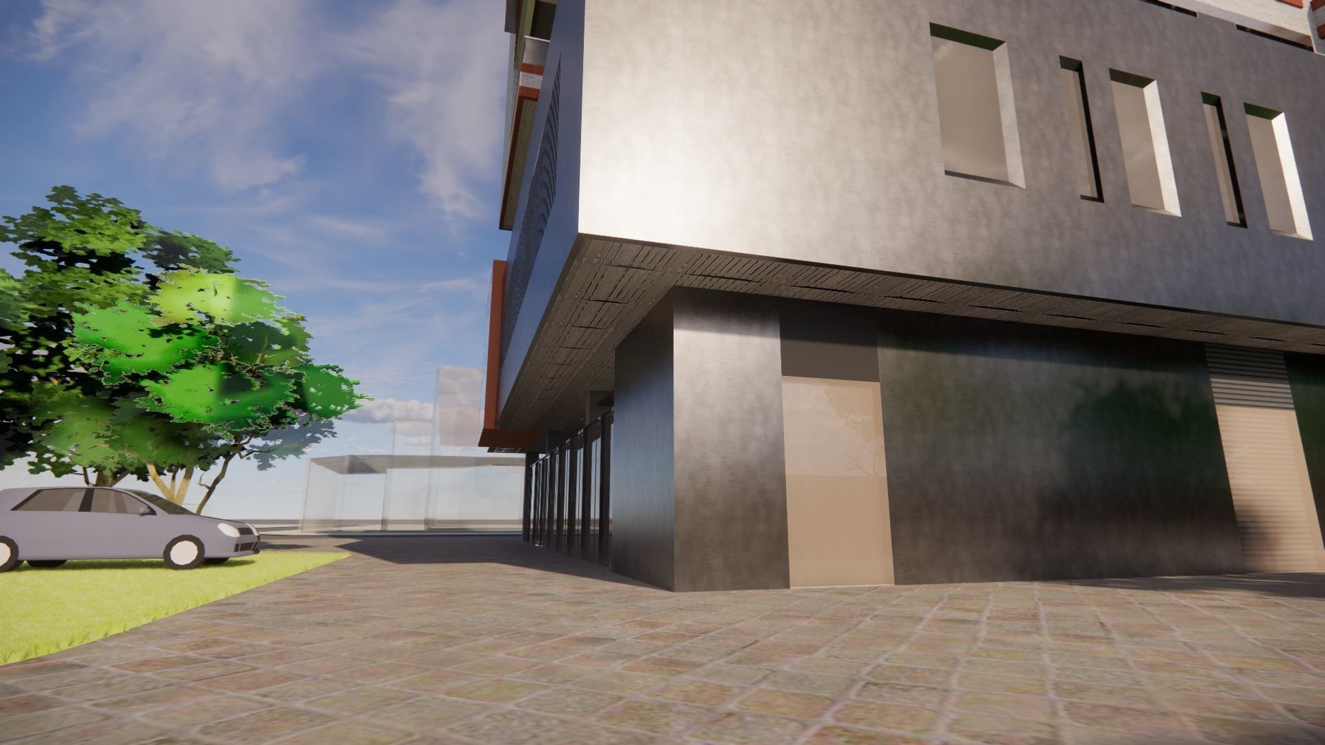 pixel box- The office building  3D model_6