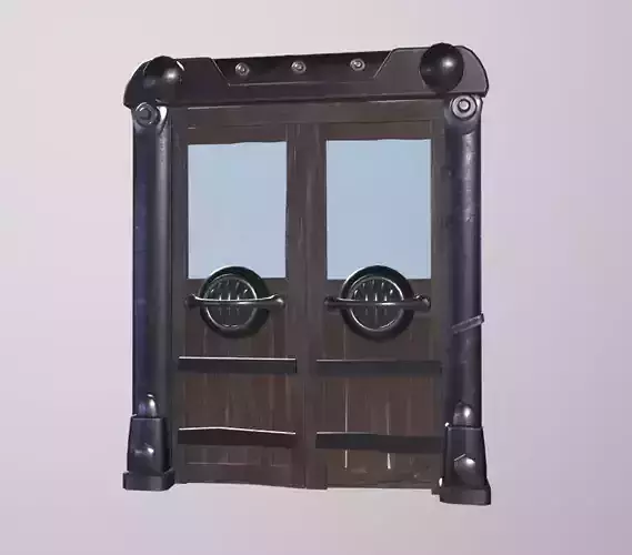 Cave Door Low-poly 3D model