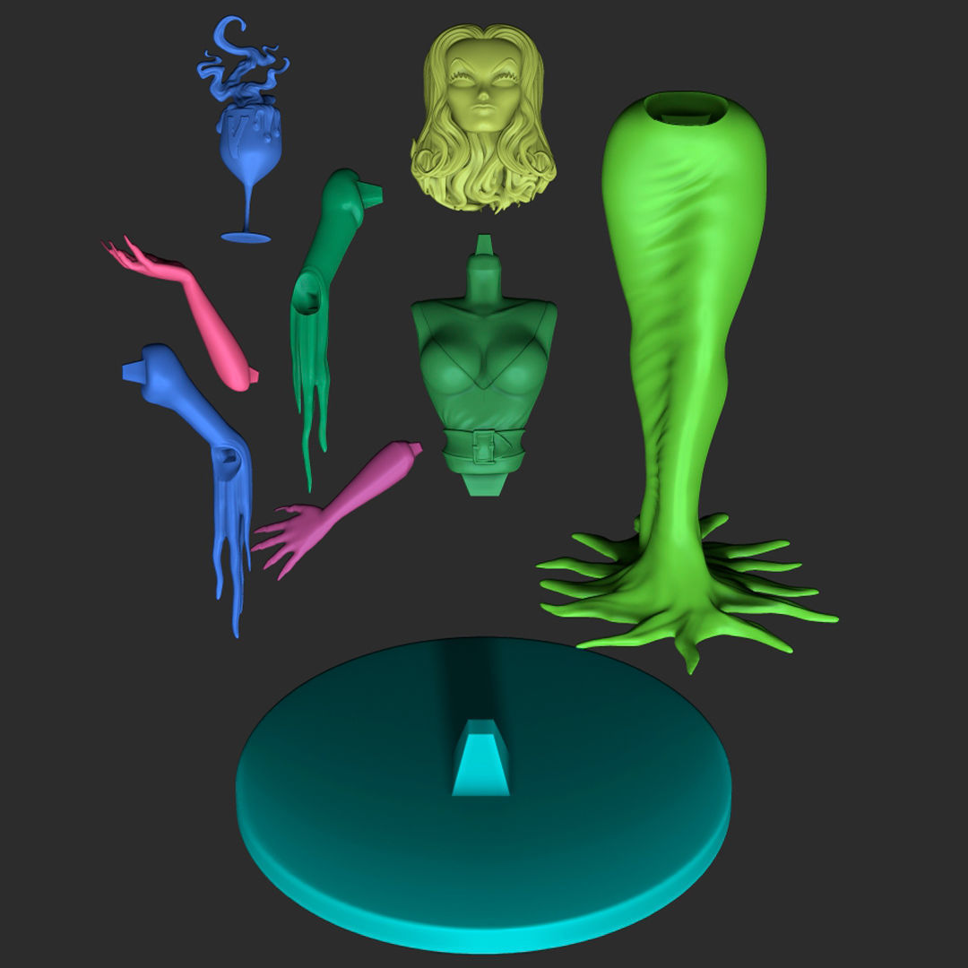 Vampira Figurine 3D print model_6