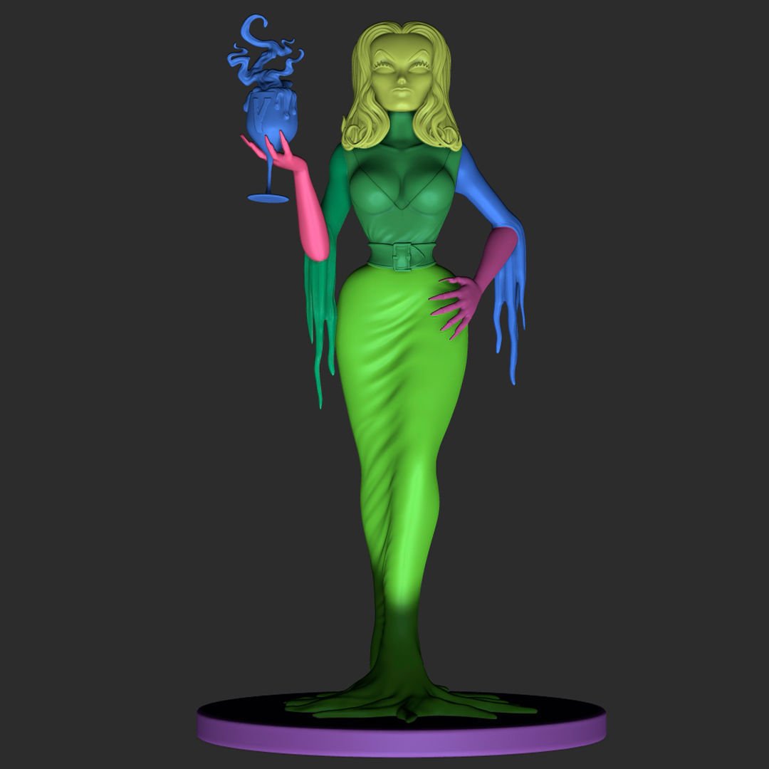 Vampira Figurine 3D print model_5