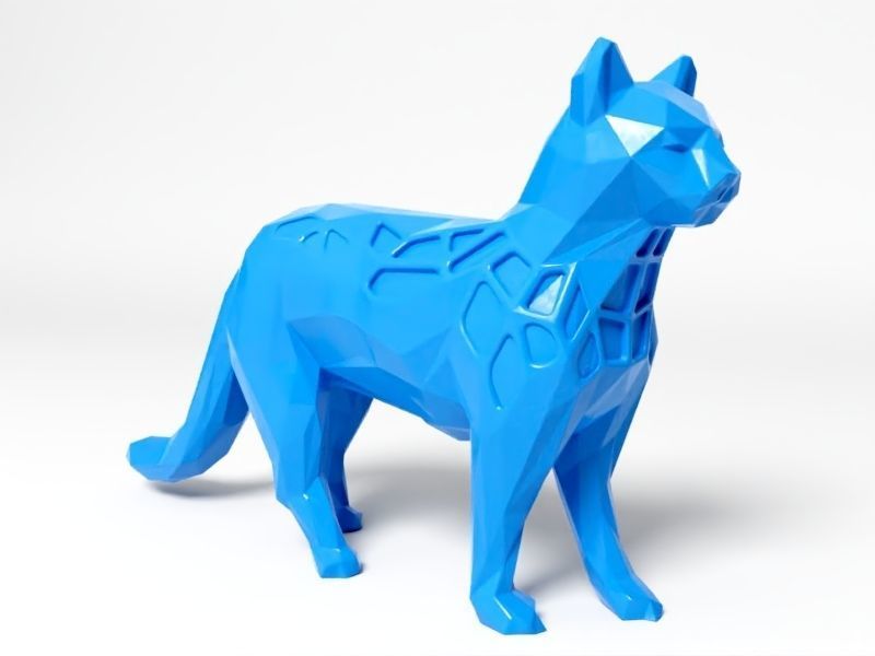 Polygon Cat 3D print model_5