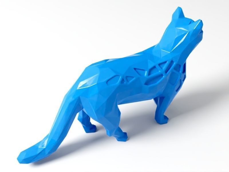 Polygon Cat 3D print model_3