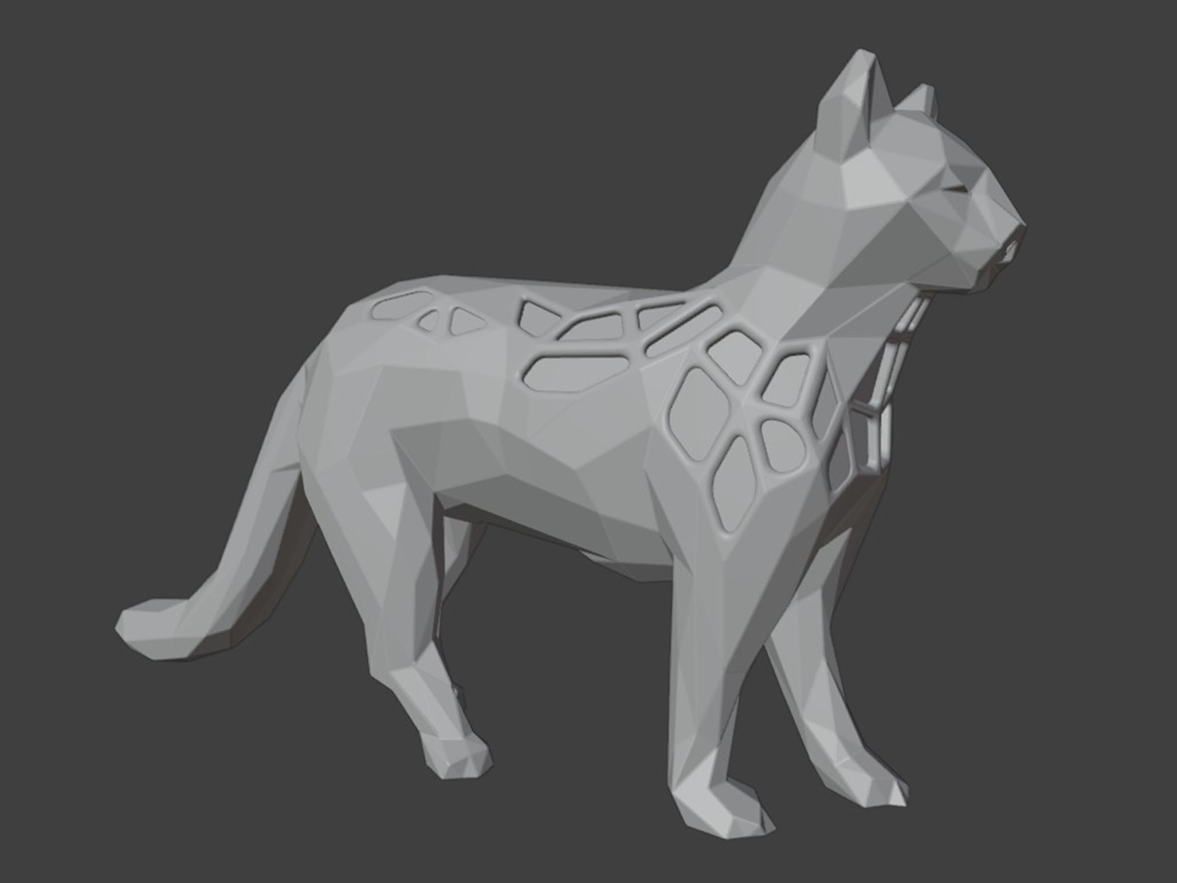 Polygon Cat 3D print model_6