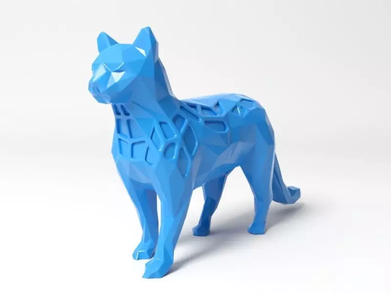 Polygon Cat 3D print model_0