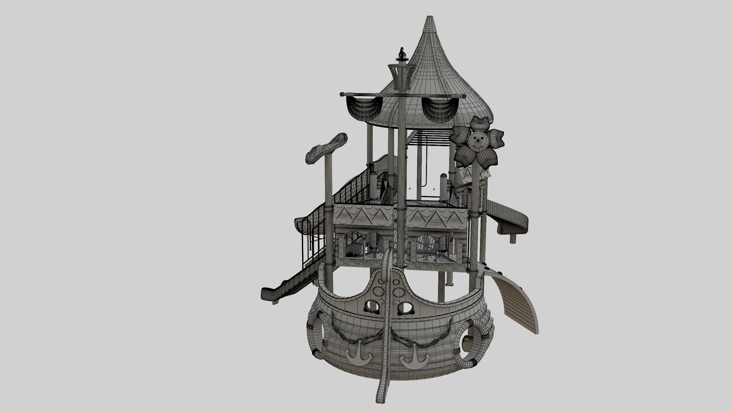 Ship Themed Playground Model - 02 3D model_67