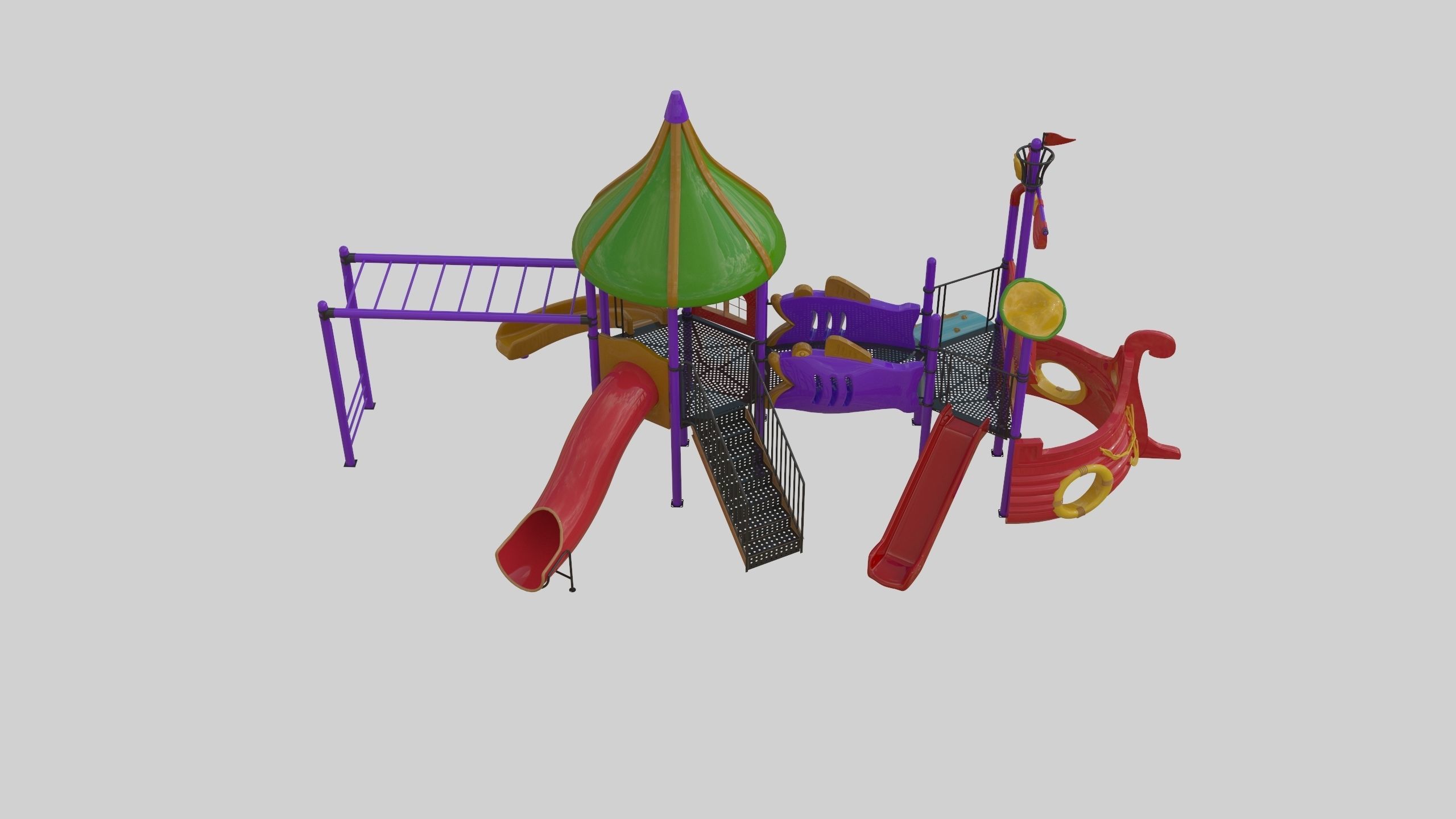 Ship Themed Playground Model - 02 3D model_38