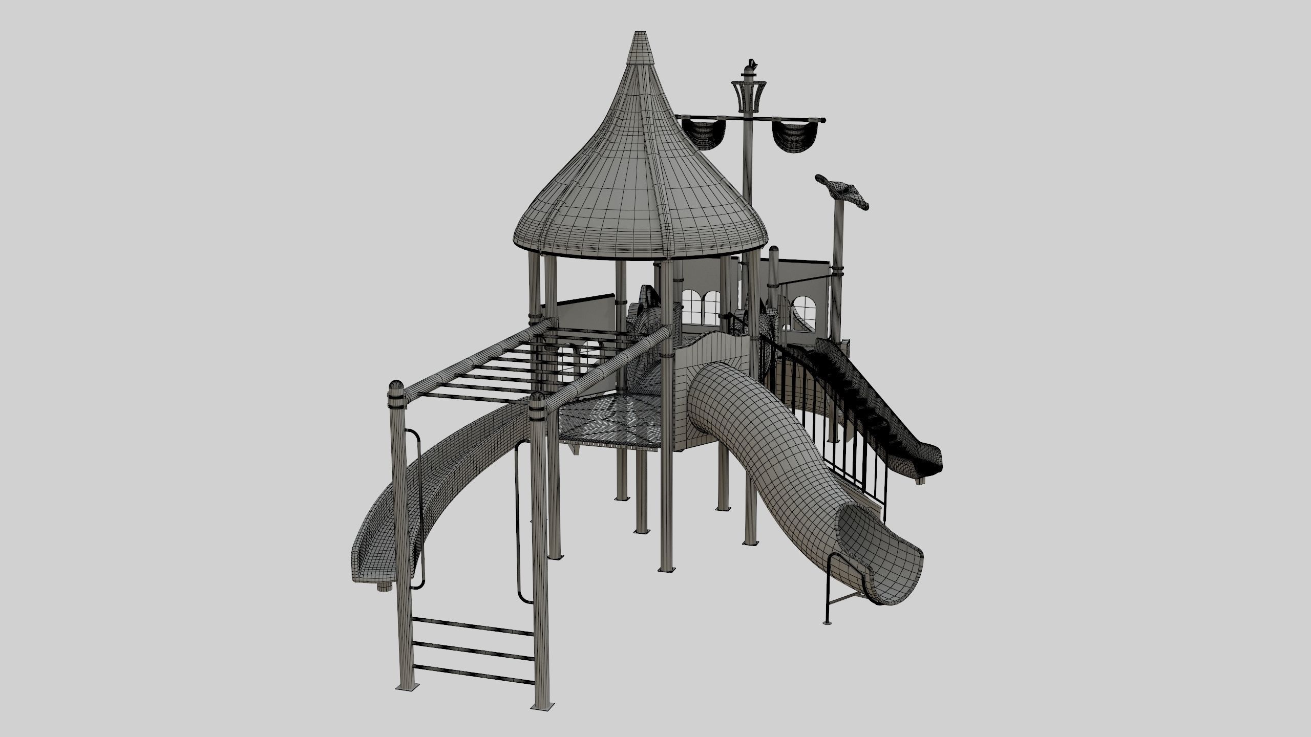 Ship Themed Playground Model - 02 3D model_58