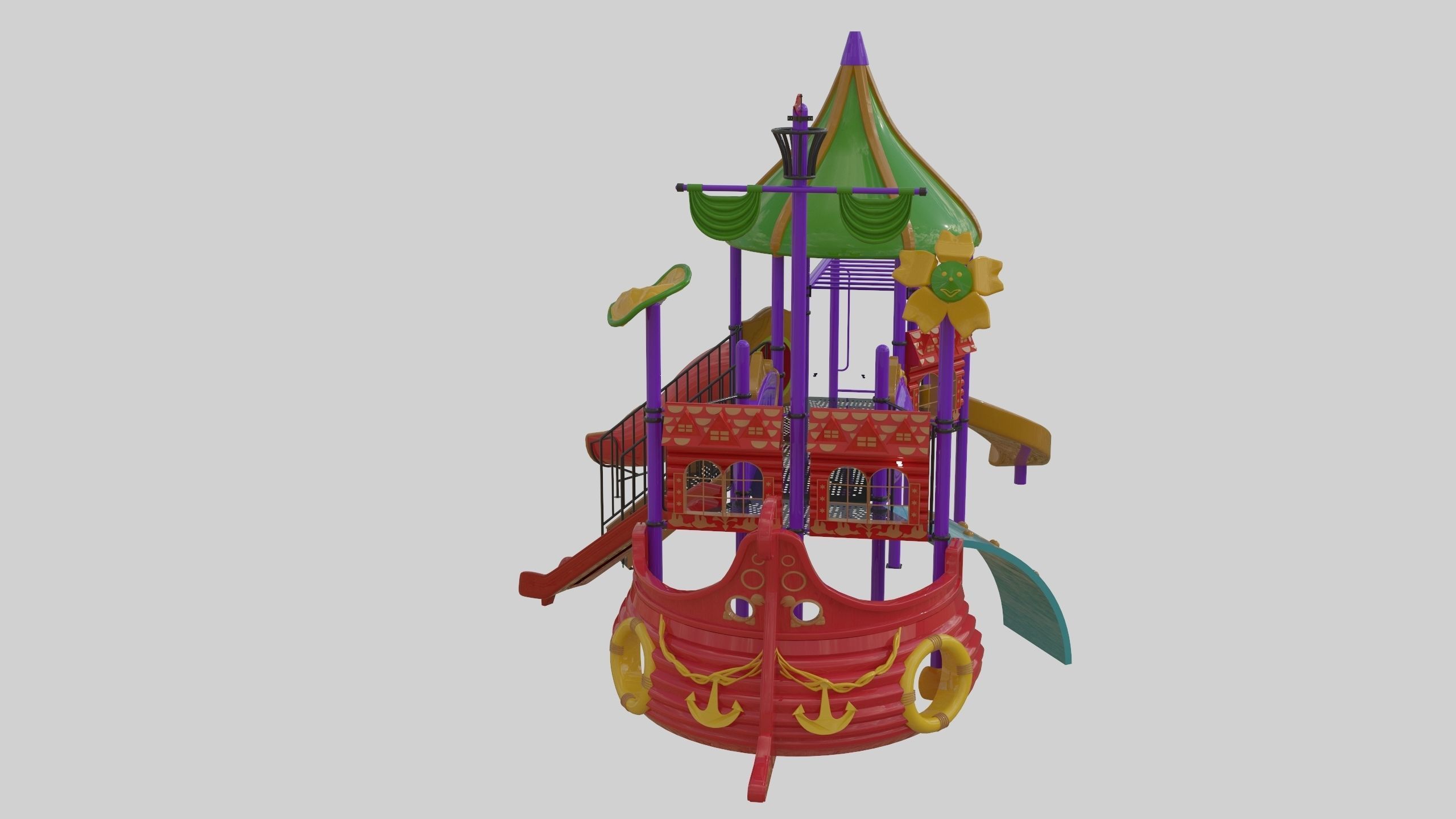Ship Themed Playground Model - 02 3D model_20