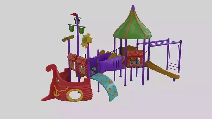 Ship Themed Playground Model - 02 3D model Ship Themed Playground Model - 02 3D model