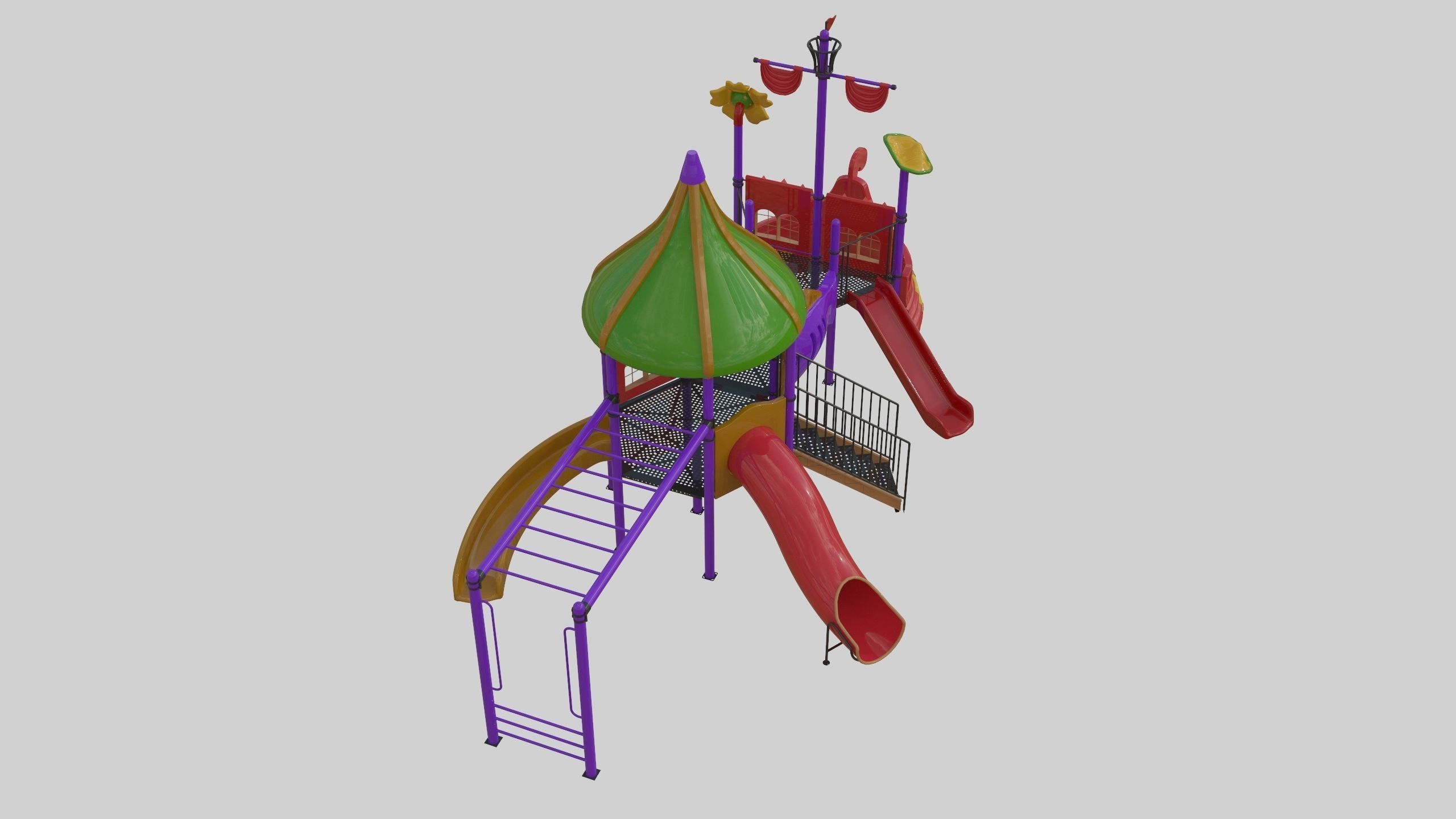 Ship Themed Playground Model - 02 3D model_40