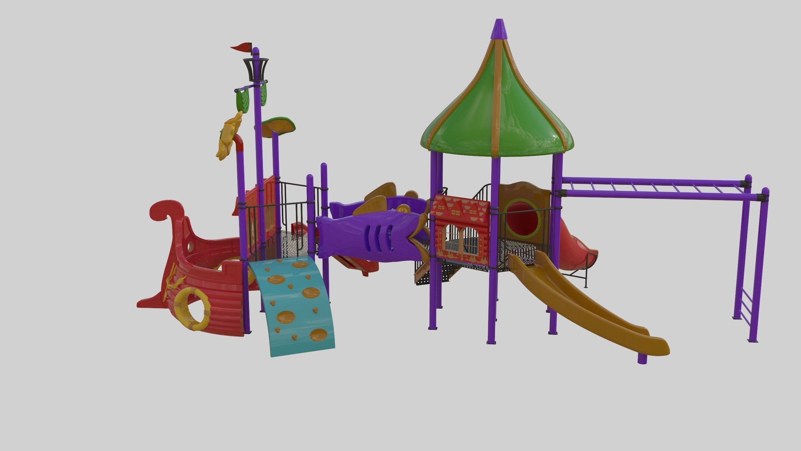 Ship Themed Playground Model - 02 3D model_3