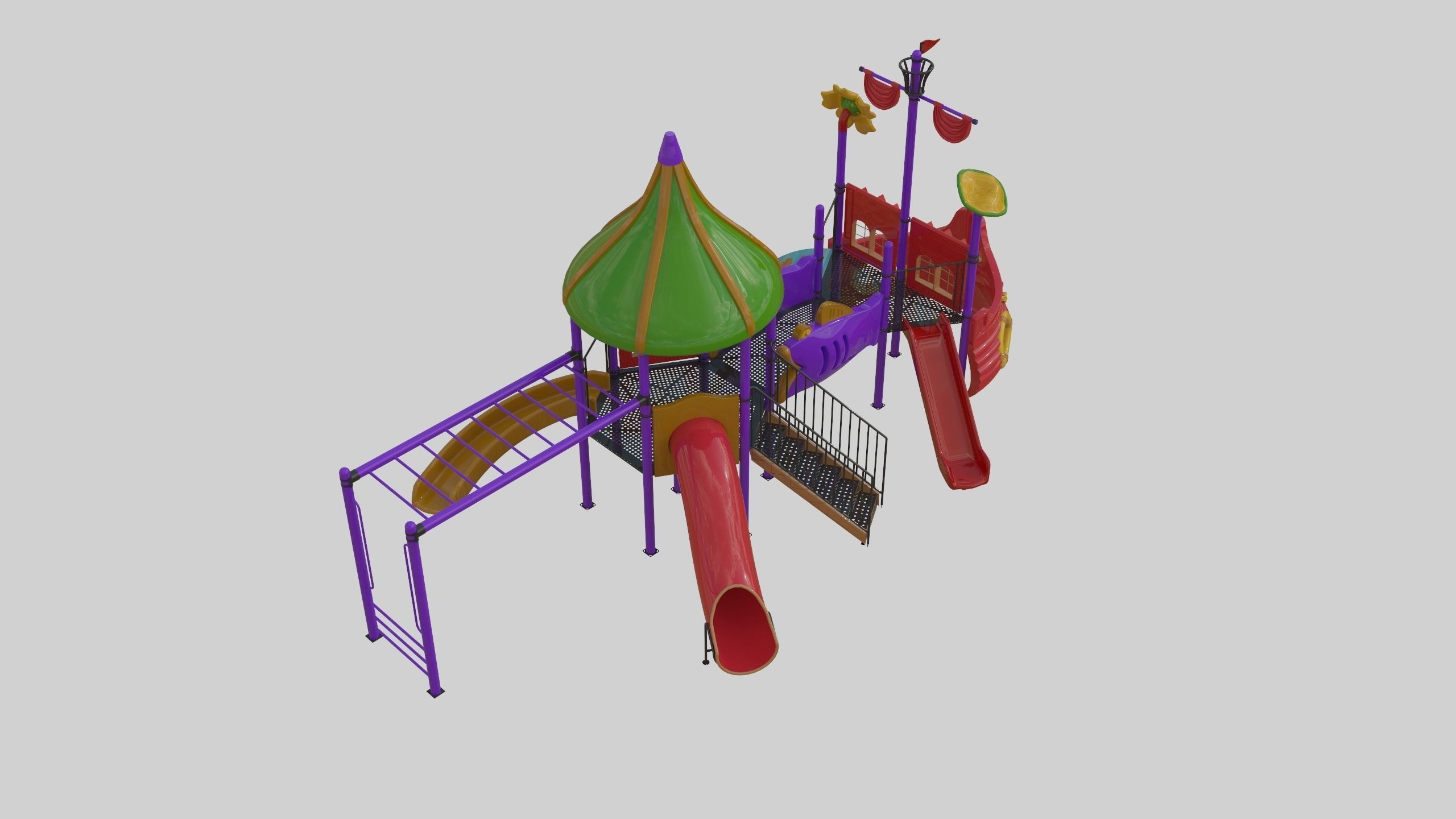 Ship Themed Playground Model - 02 3D model_32