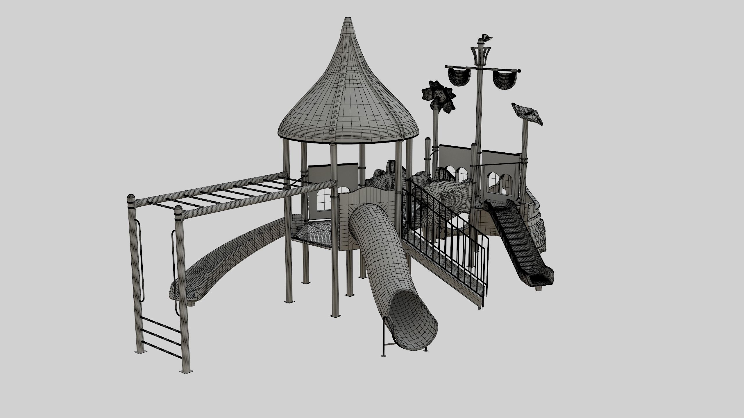 Ship Themed Playground Model - 02 3D model_64