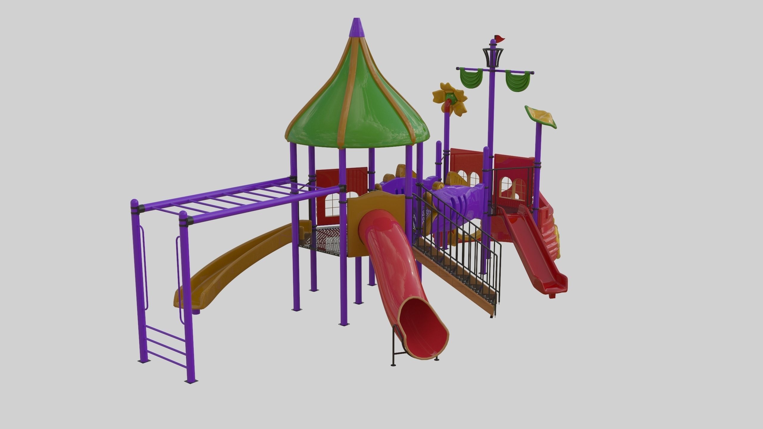 Ship Themed Playground Model - 02 3D model_17