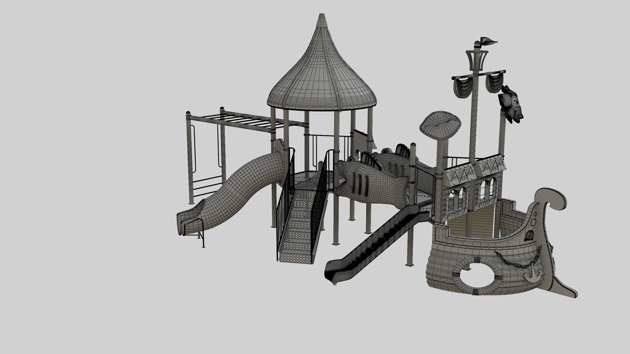 Ship Themed Playground Model - 02 3D model_59