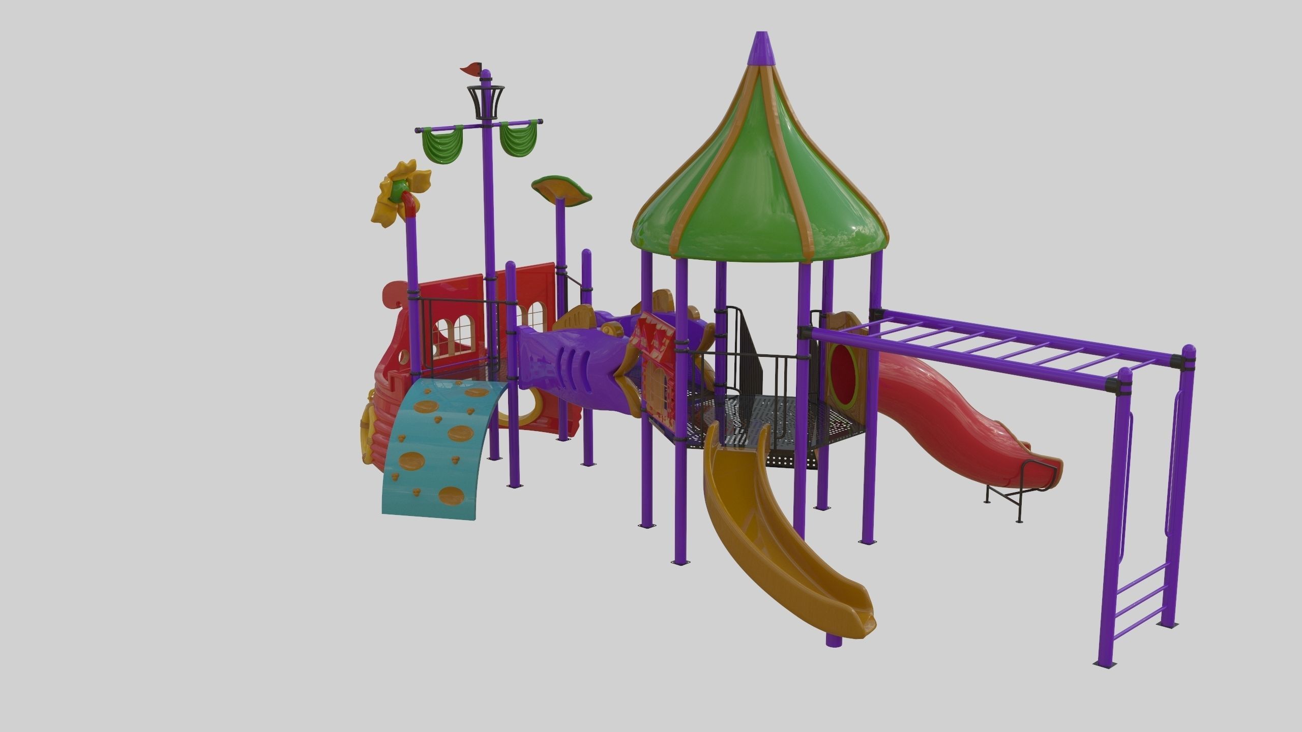 Ship Themed Playground Model - 02 3D model_1