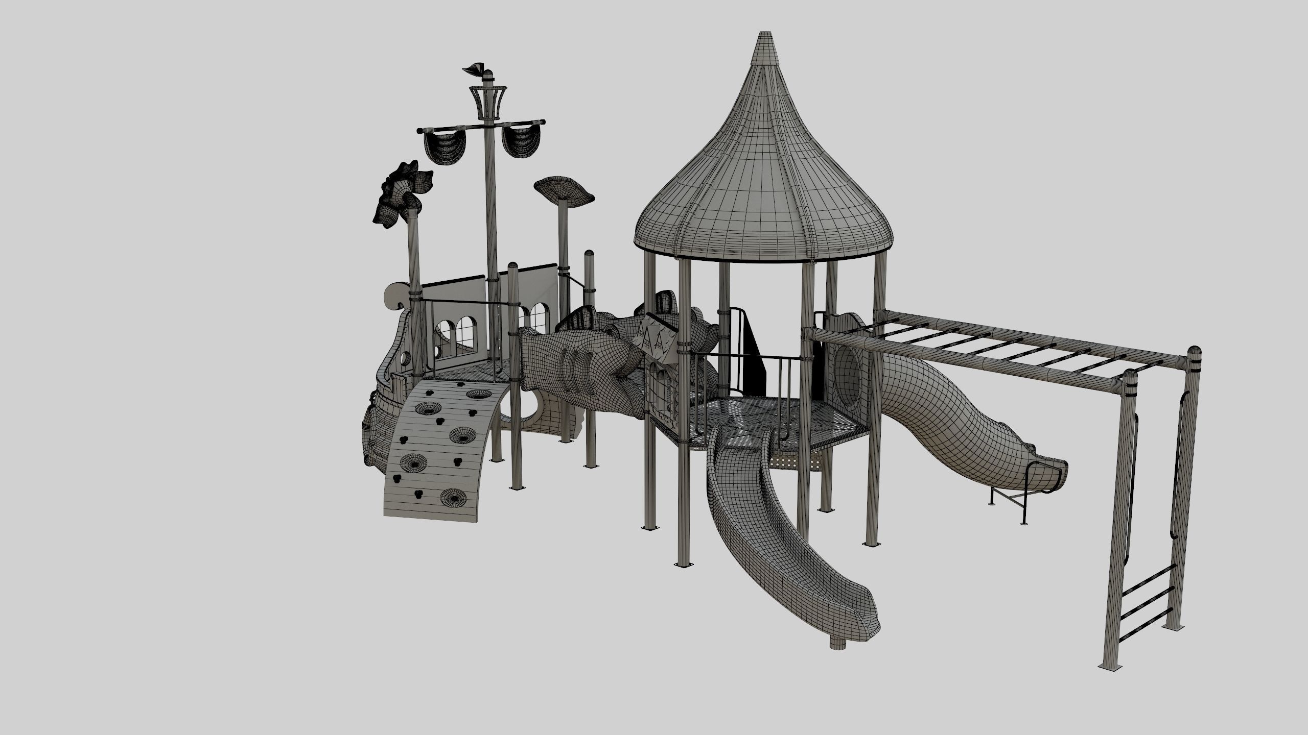 Ship Themed Playground Model - 02 3D model_6