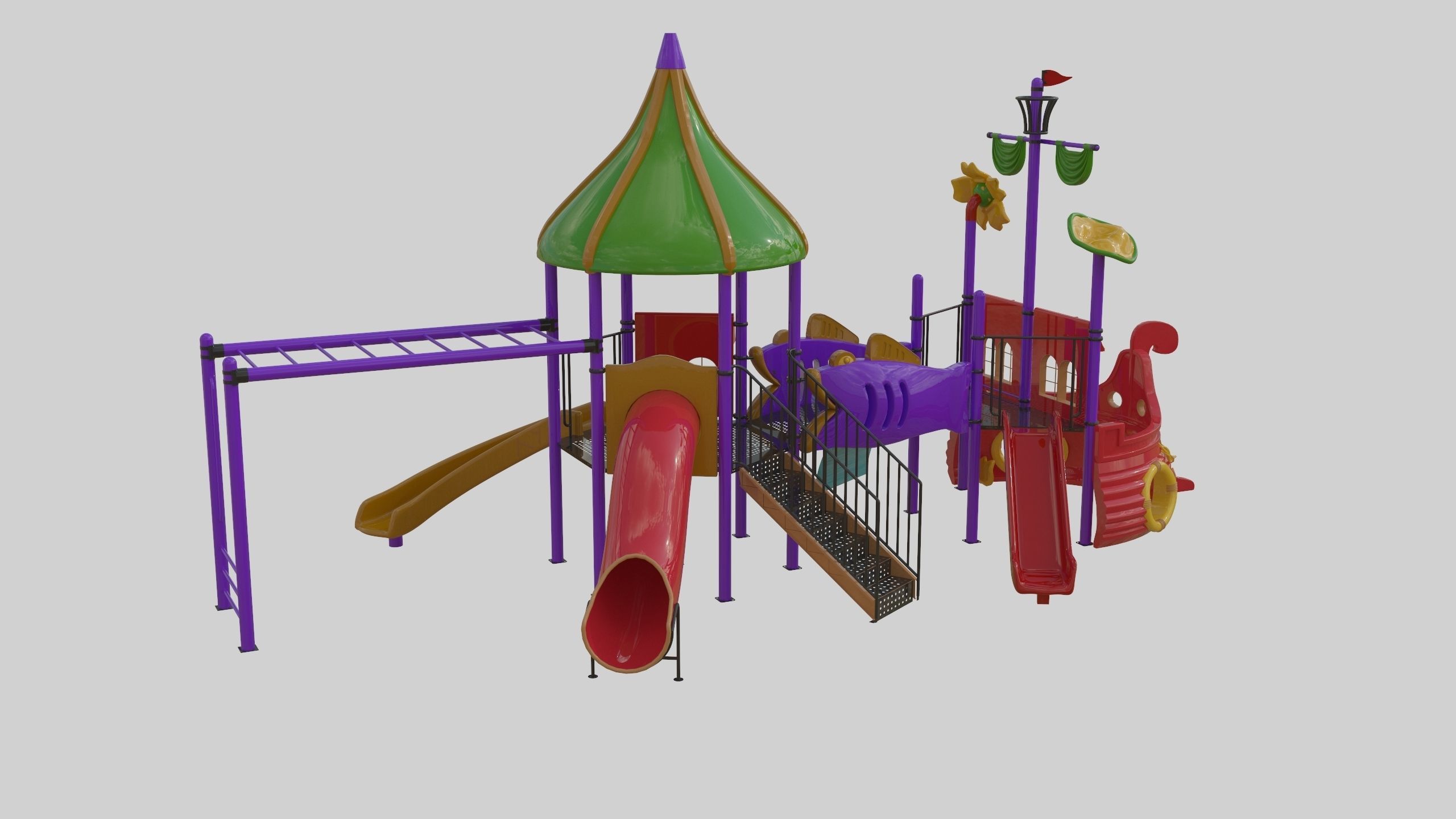 Ship Themed Playground Model - 02 3D model_15