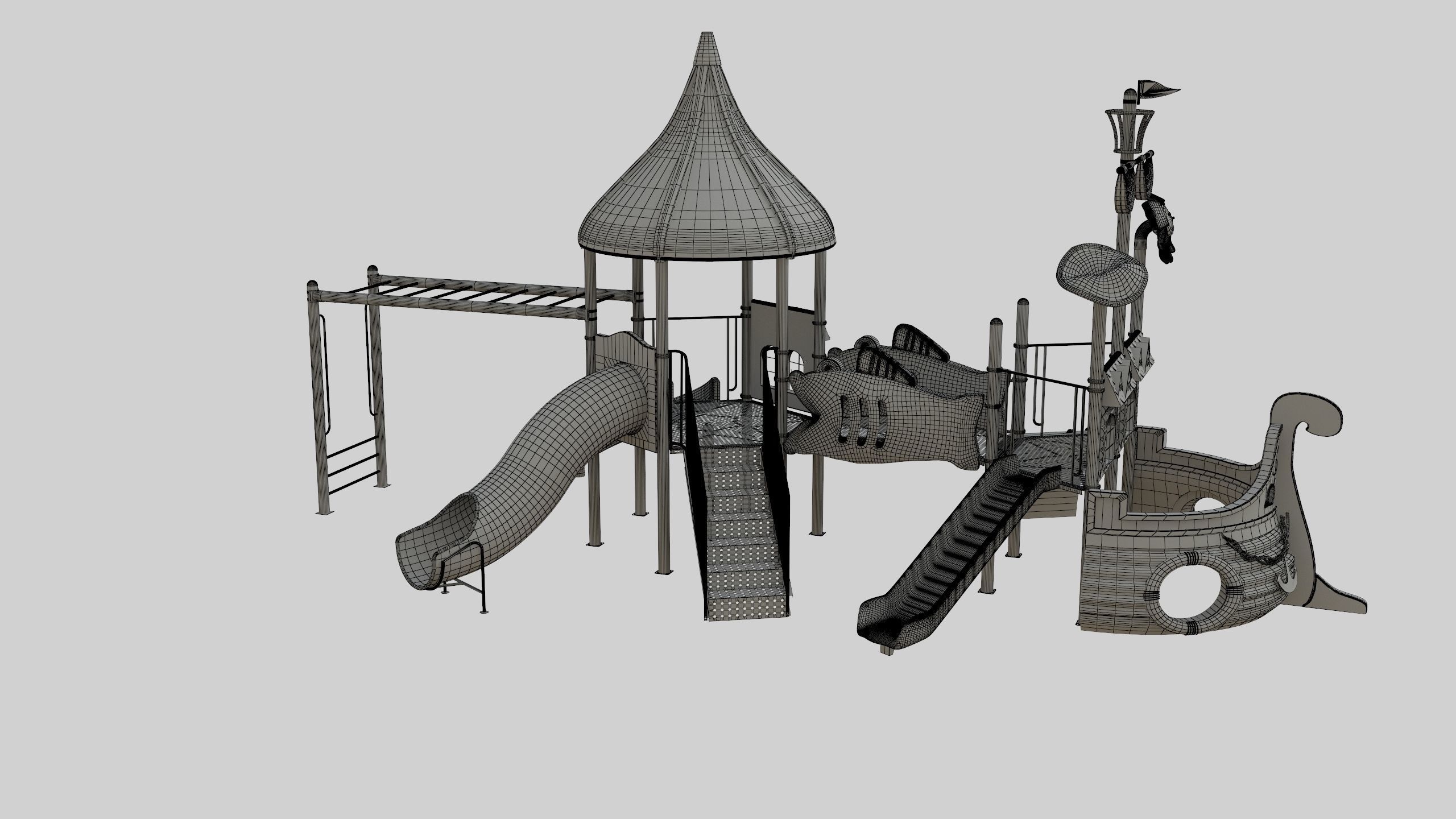 Ship Themed Playground Model - 02 3D model_61