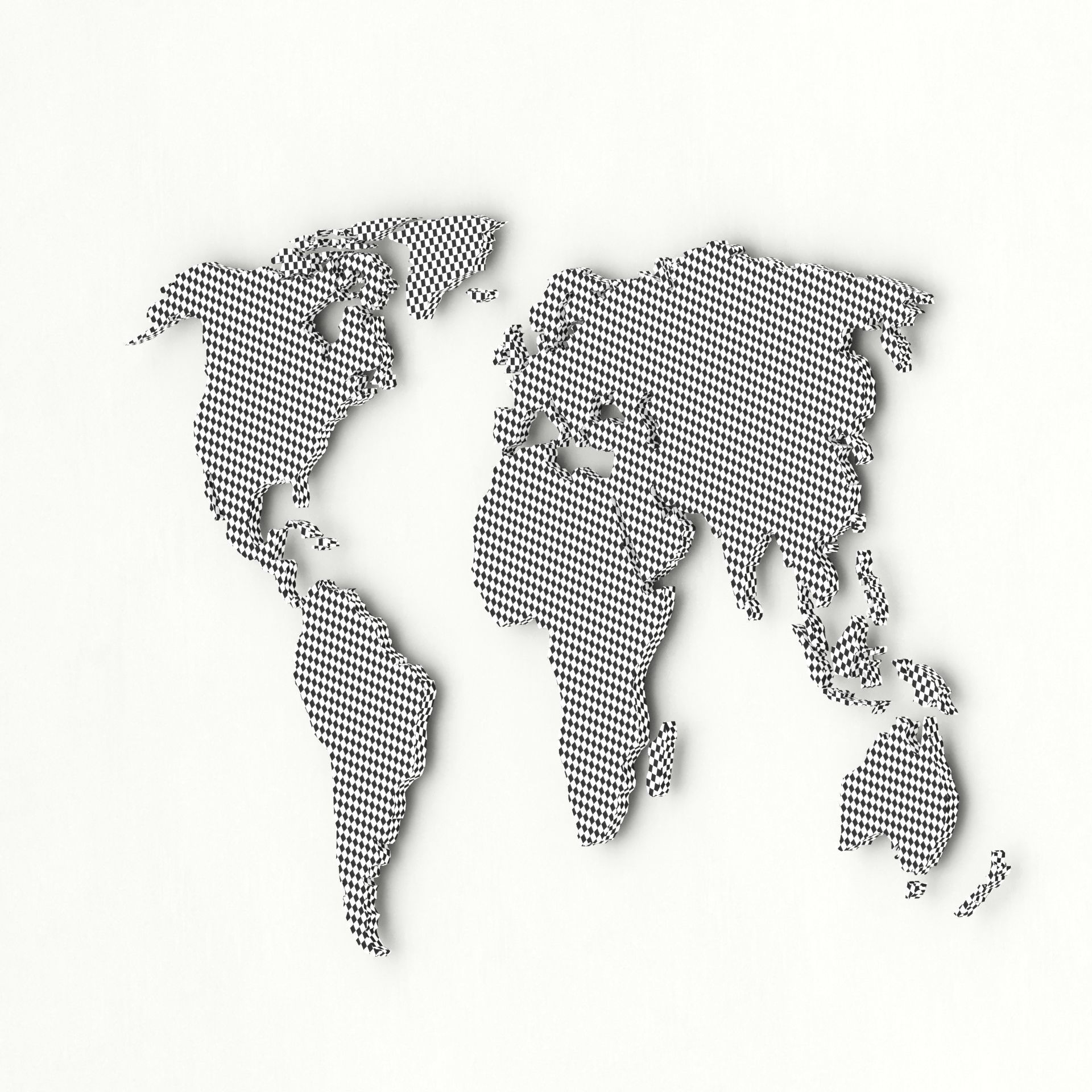 3D model of world map wall decoration with light 3D model_19