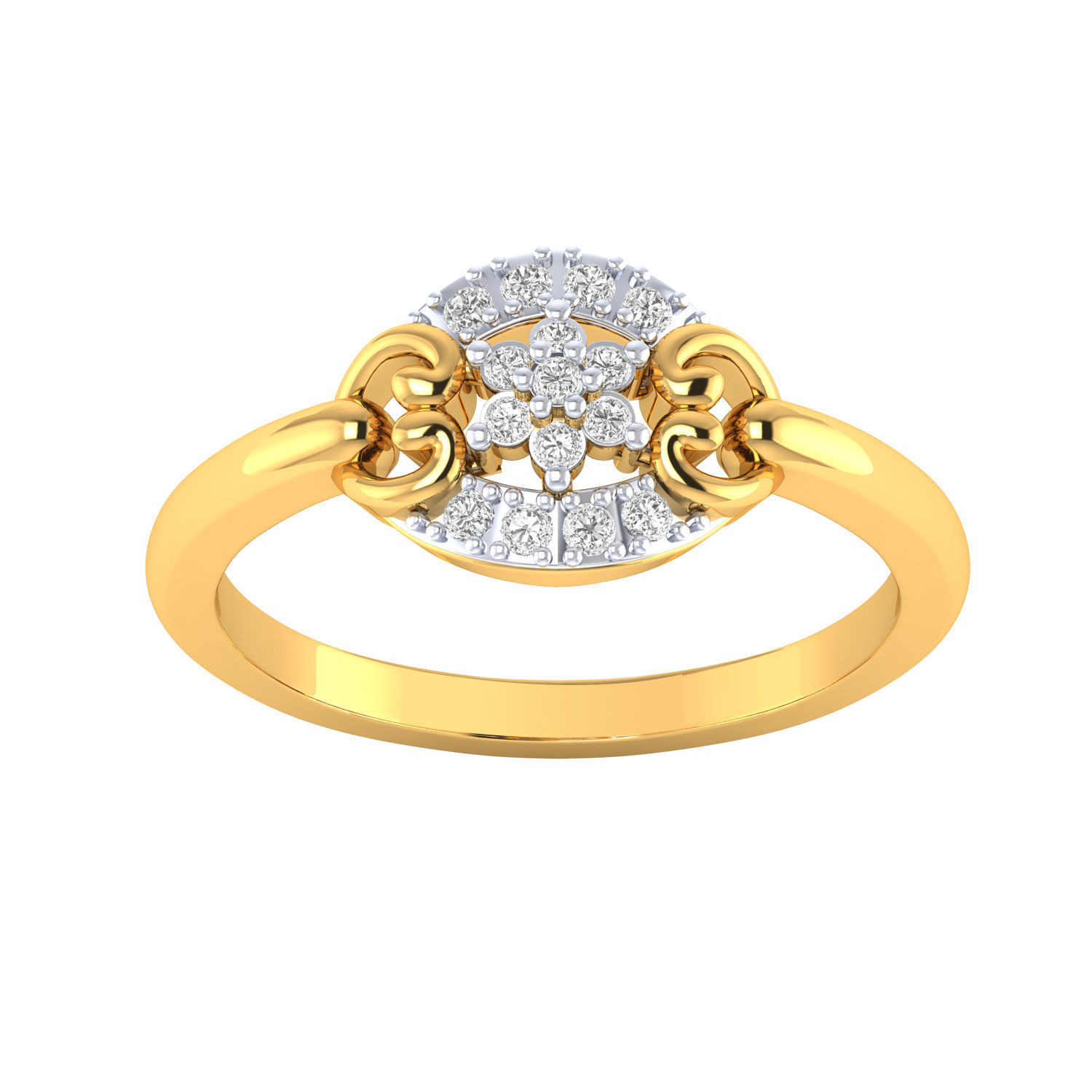 Women Rings STL OBJ FBX Renders Details 3D print model_14