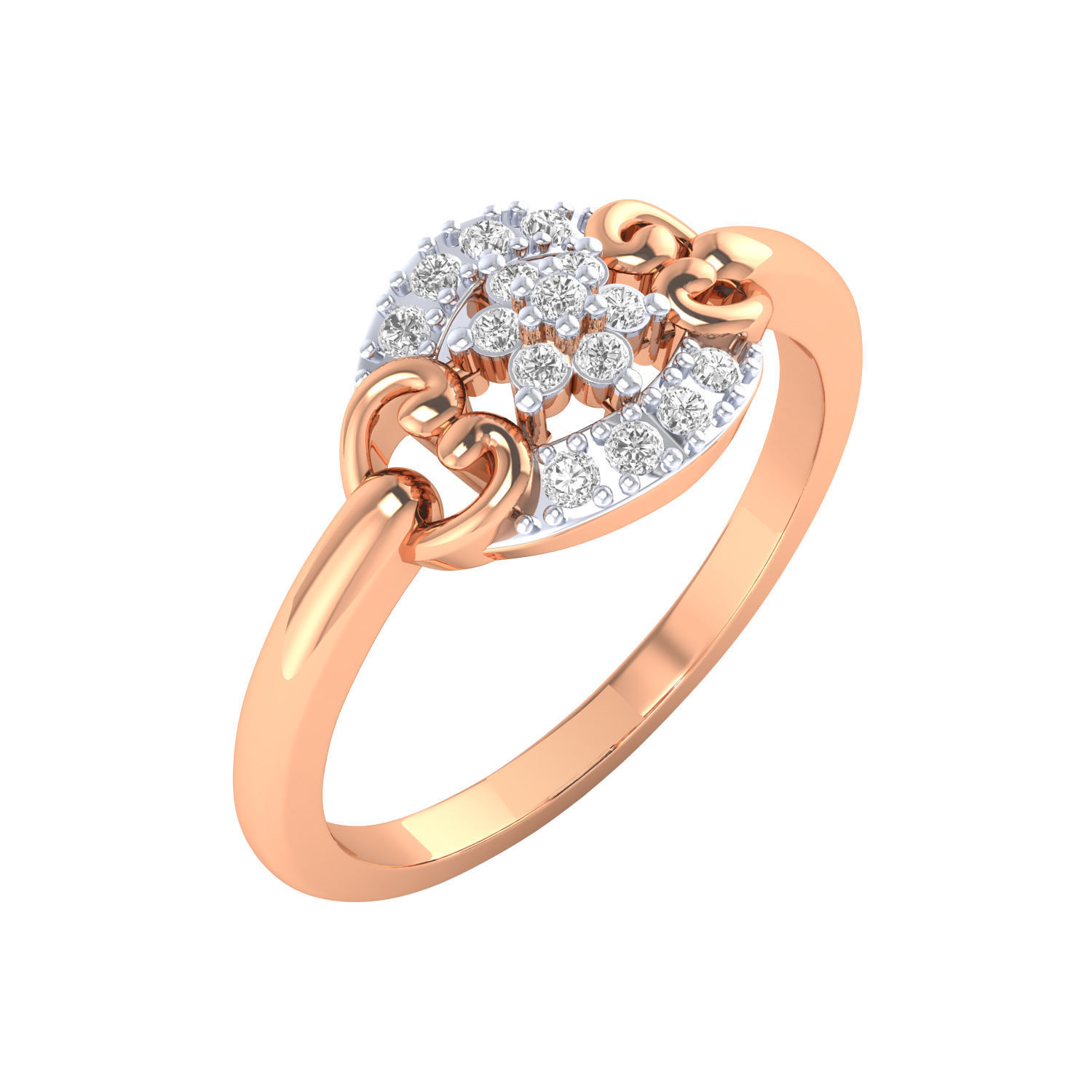 Women Rings STL OBJ FBX Renders Details 3D print model_1