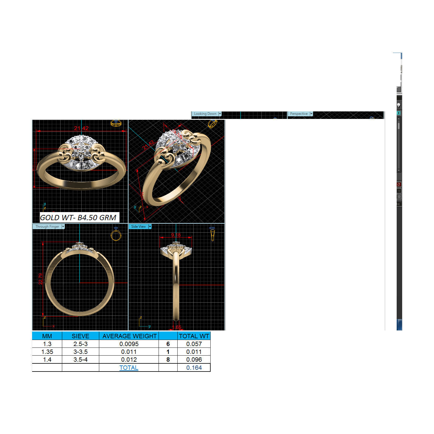 Women Rings STL OBJ FBX Renders Details 3D print model_24