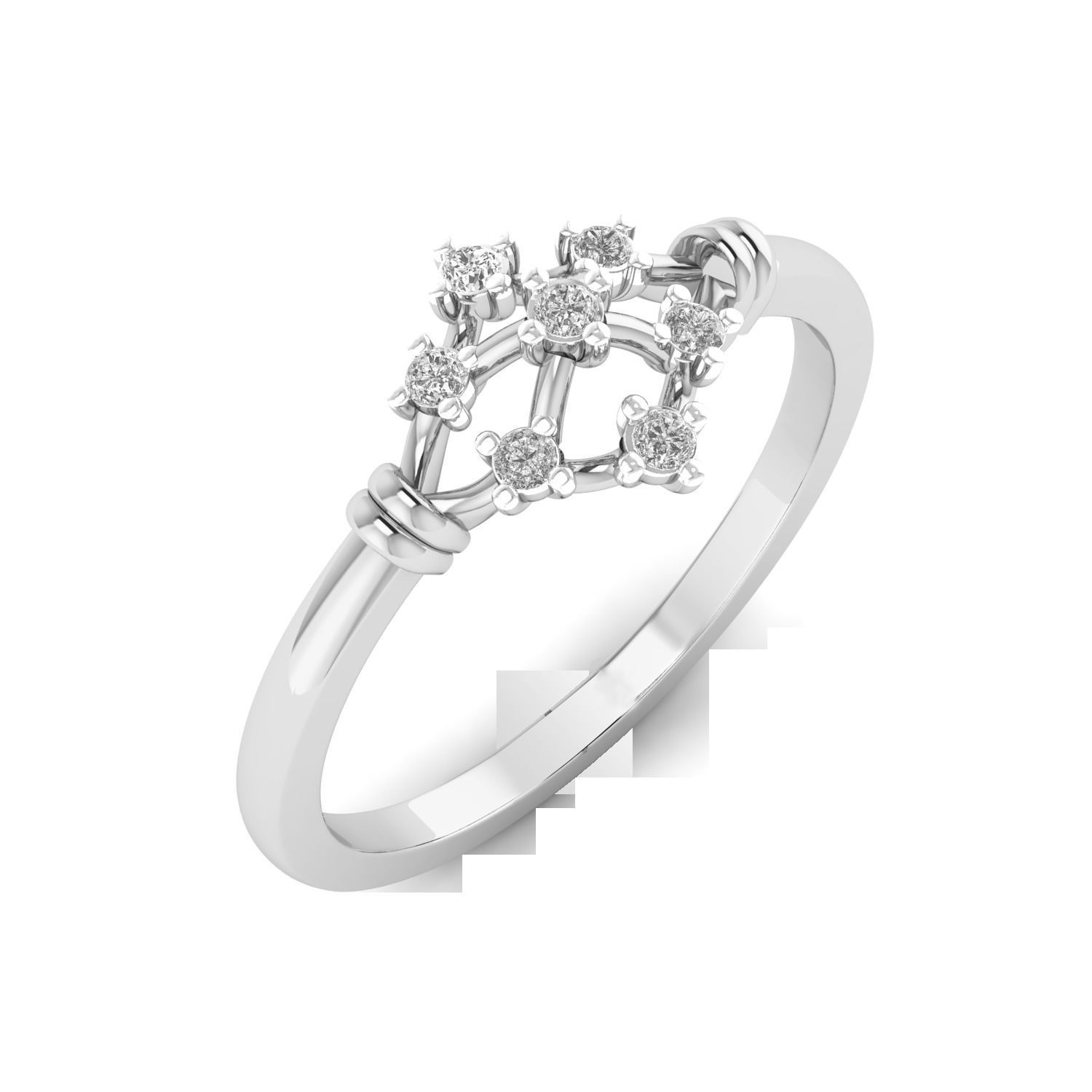 Women Wedding Engagement Ring STL OBJ FBX Renders Details 3D print model_6