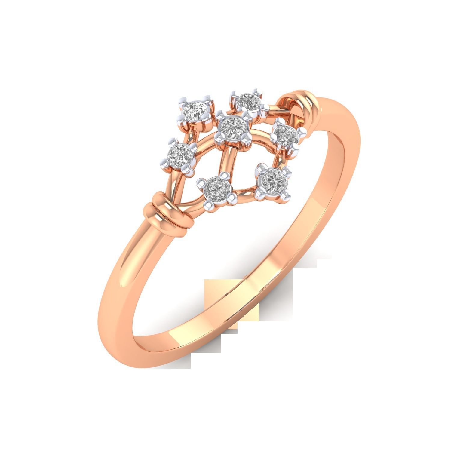 Women Wedding Engagement Ring STL OBJ FBX Renders Details 3D print model_2