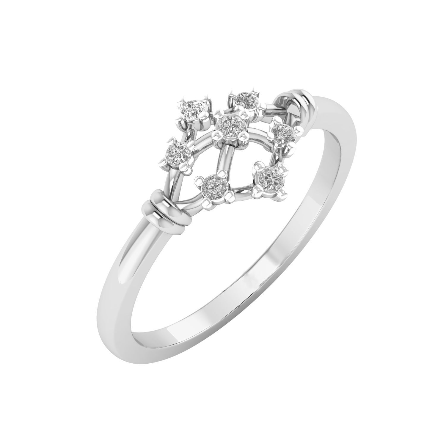 Women Wedding Engagement Ring STL OBJ FBX Renders Details 3D print model_5