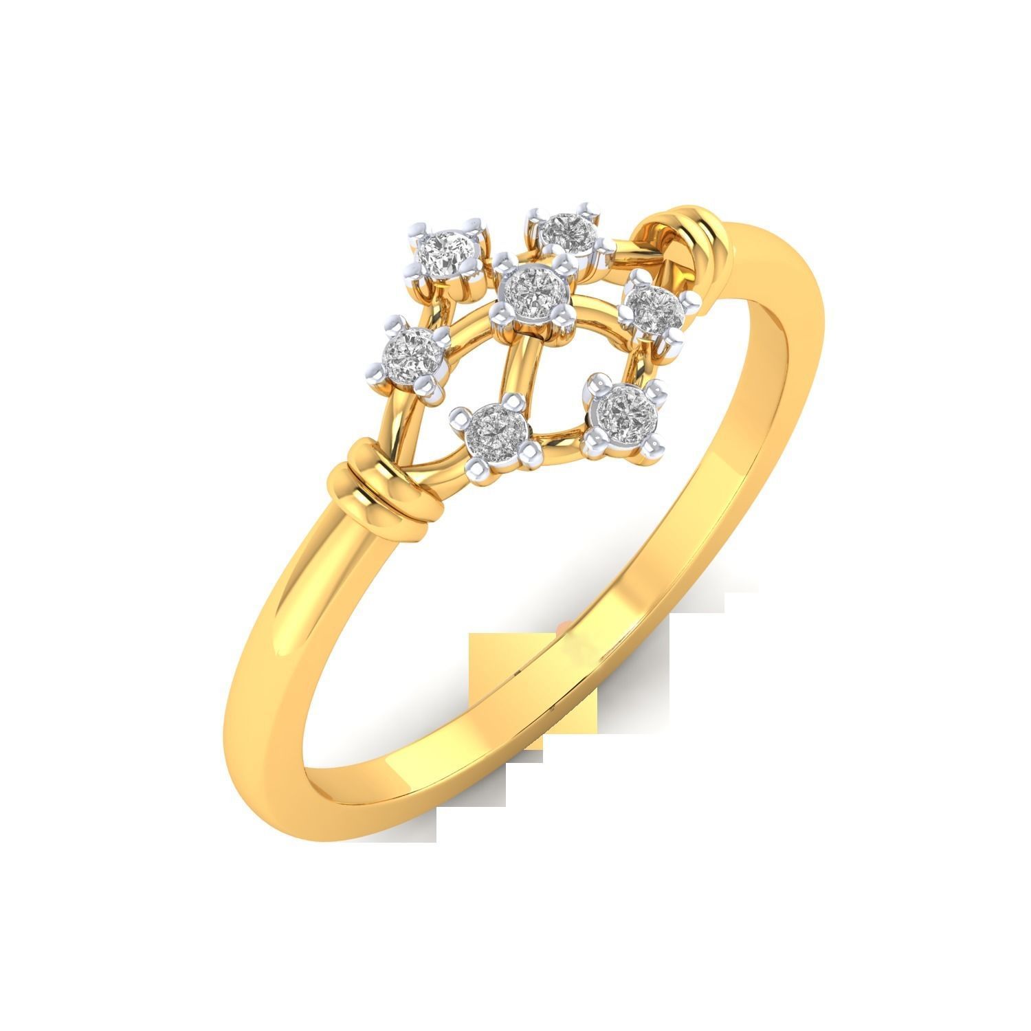 Women Wedding Engagement Ring STL OBJ FBX Renders Details 3D print model_4