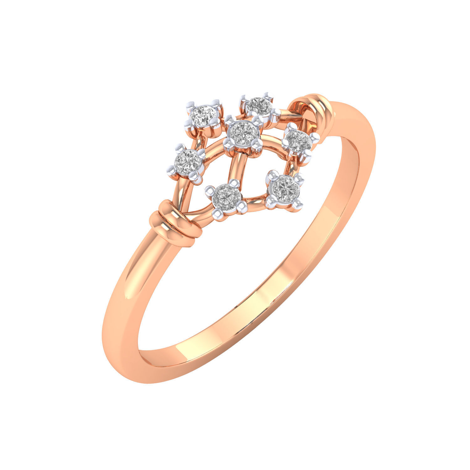 Women Wedding Engagement Ring STL OBJ FBX Renders Details 3D print model_1