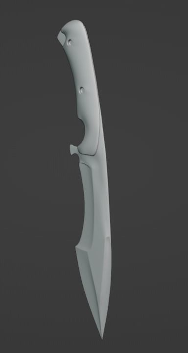 Knife 3D model_2