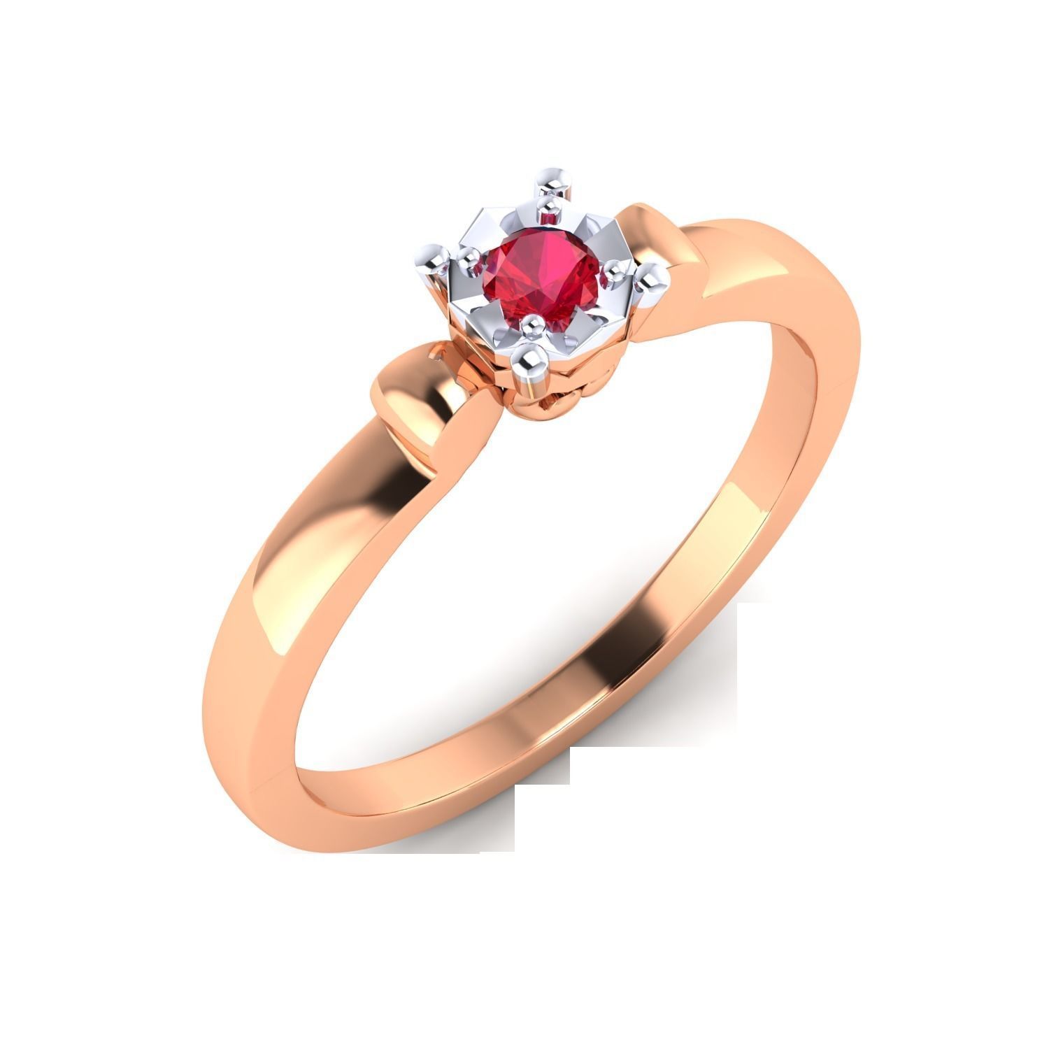 Women Wedding Engagement Ring STL OBJ FBX Renders Details 3D print model_4