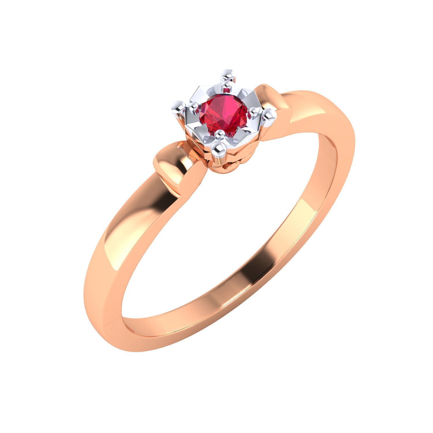 Women Wedding Engagement Ring STL OBJ FBX Renders Details 3D print model_3
