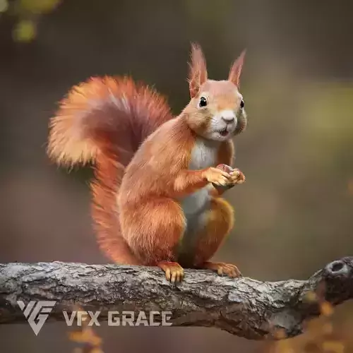 RedSquirrel Summer Animated VFX Grace 3D model