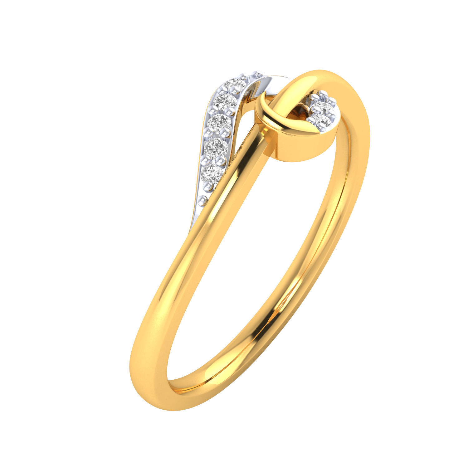 Women Wedding Engagement Ring STL OBJ FBX Renders Details 3D print model_17