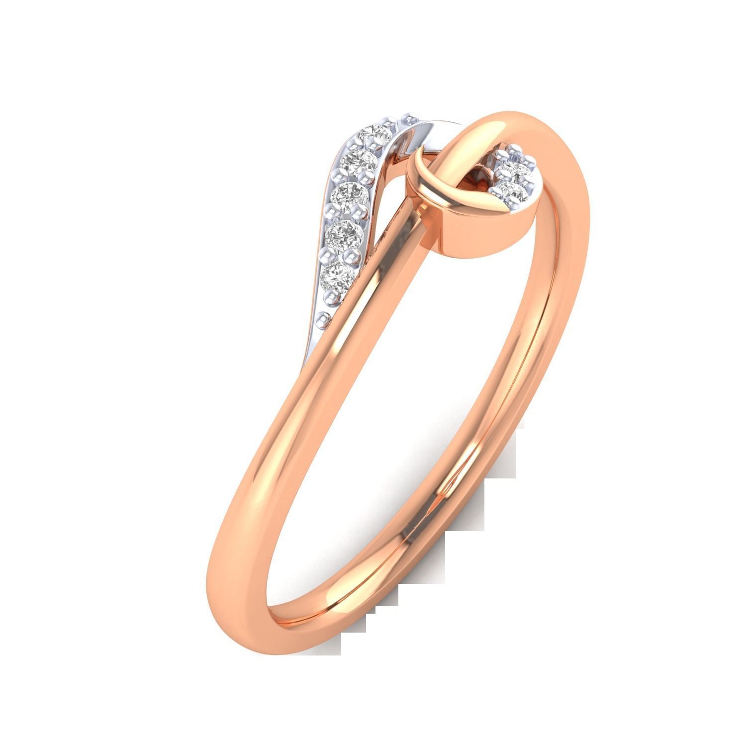 Women Wedding Engagement Ring STL OBJ FBX Renders Details 3D print model_2