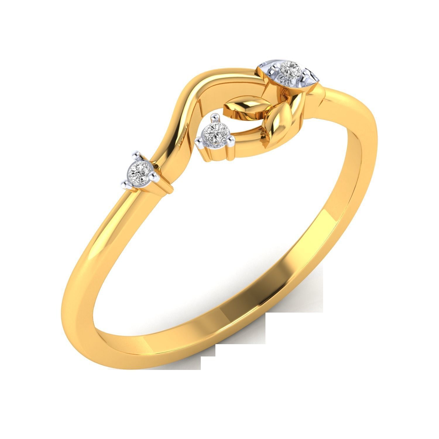 Women Wedding Engagement Ring STL OBJ FBX Renders Details 3D print model_8