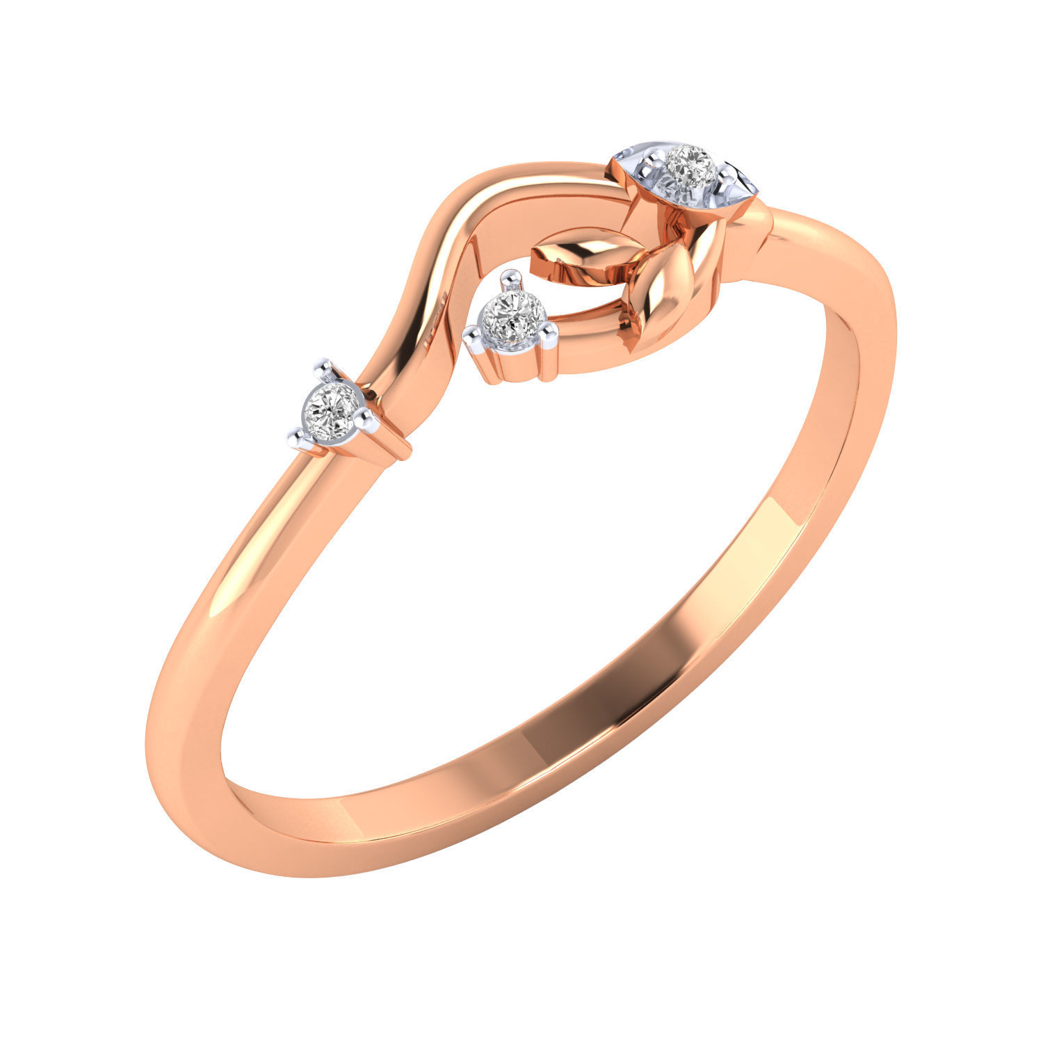 Women Wedding Engagement Ring STL OBJ FBX Renders Details 3D print model_3