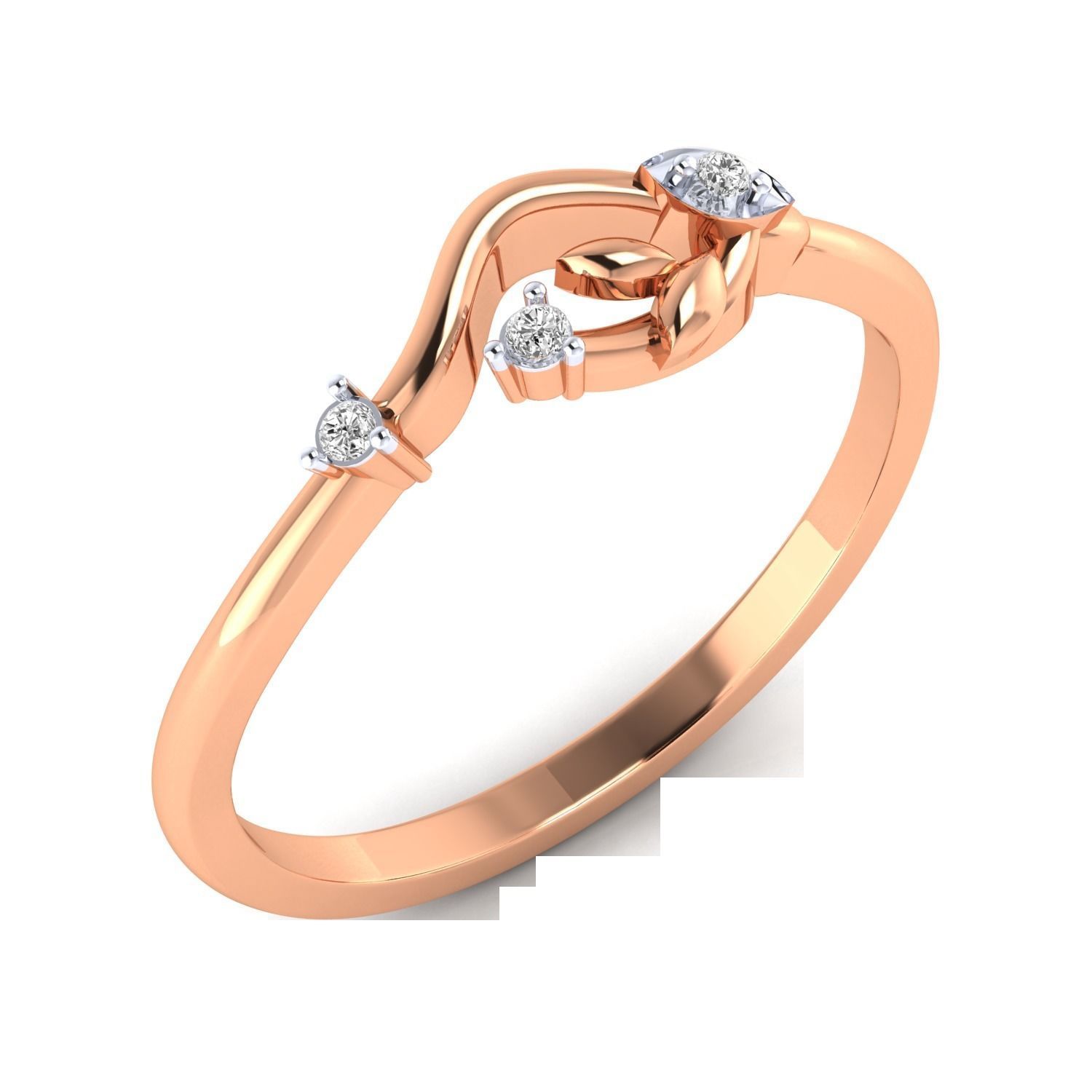 Women Wedding Engagement Ring STL OBJ FBX Renders Details 3D print model_4